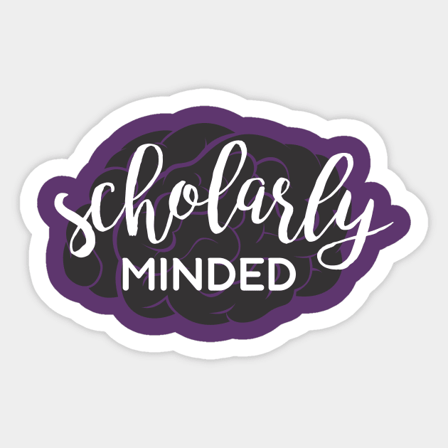 Scholarly Minded Sticker by drjonataye